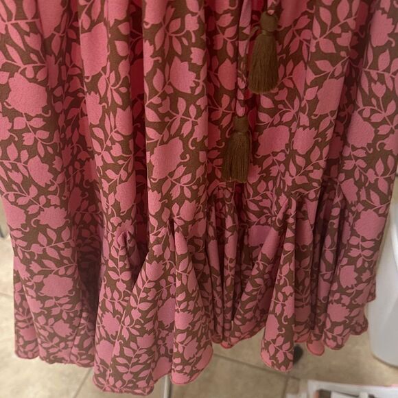 New Aakaa Pink and Brown Patterned Dress - Picture 5 of 6